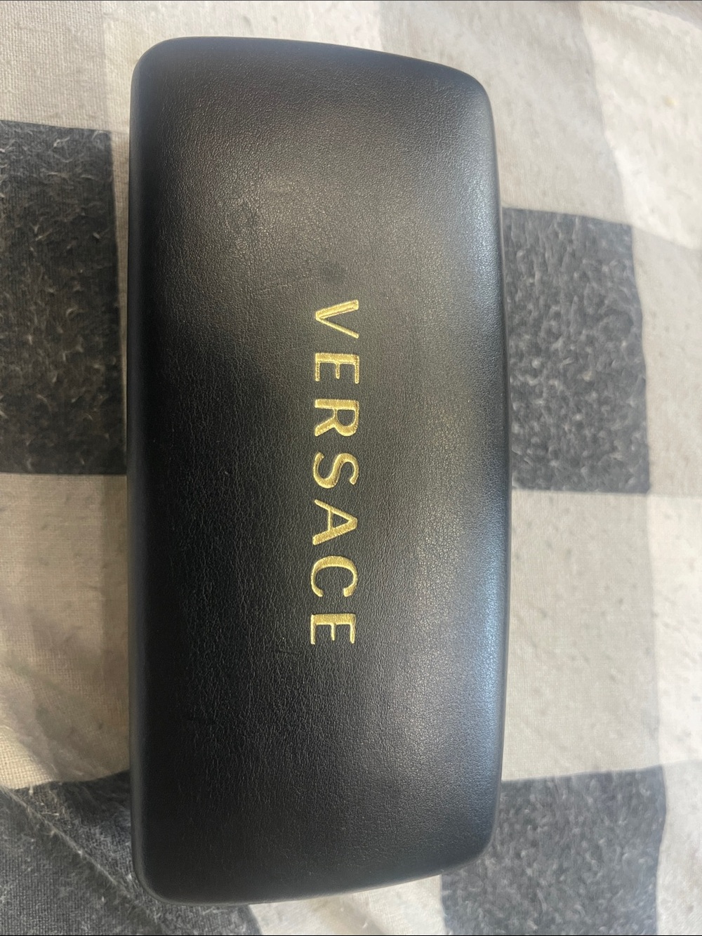 Versace Black Sunglasses Case with Gold Logo